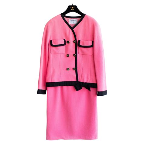 chanel pink suit|original Chanel suit.